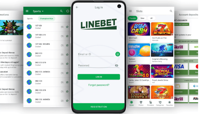 Linebet App Interface on a smartphone