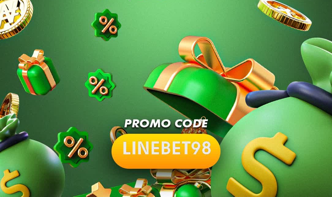 Promotional banner showing Linebet bonuses and offers