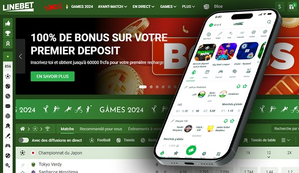 A visual guide showing the Linebet app on different devices