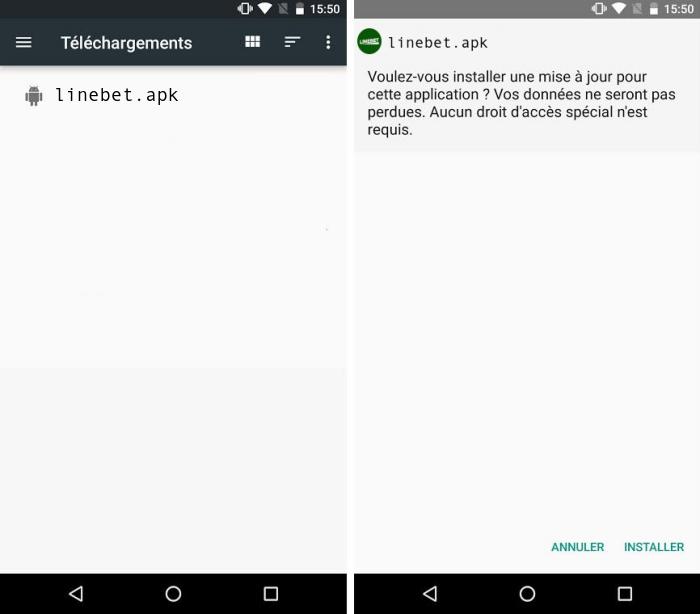 Visual guide for Linebet app installation